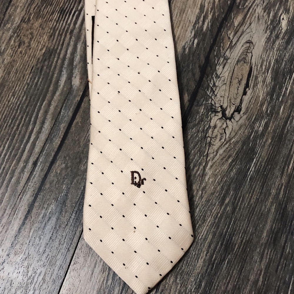 Vintage Christian Dior Yellow Tie Fathers Day